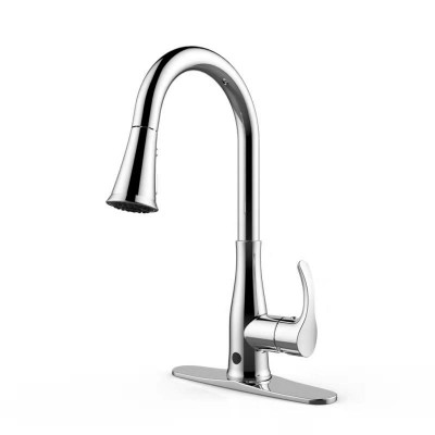 Hot and Cold Pull Out Rotatable Kitchen Touchless Sensor Faucet